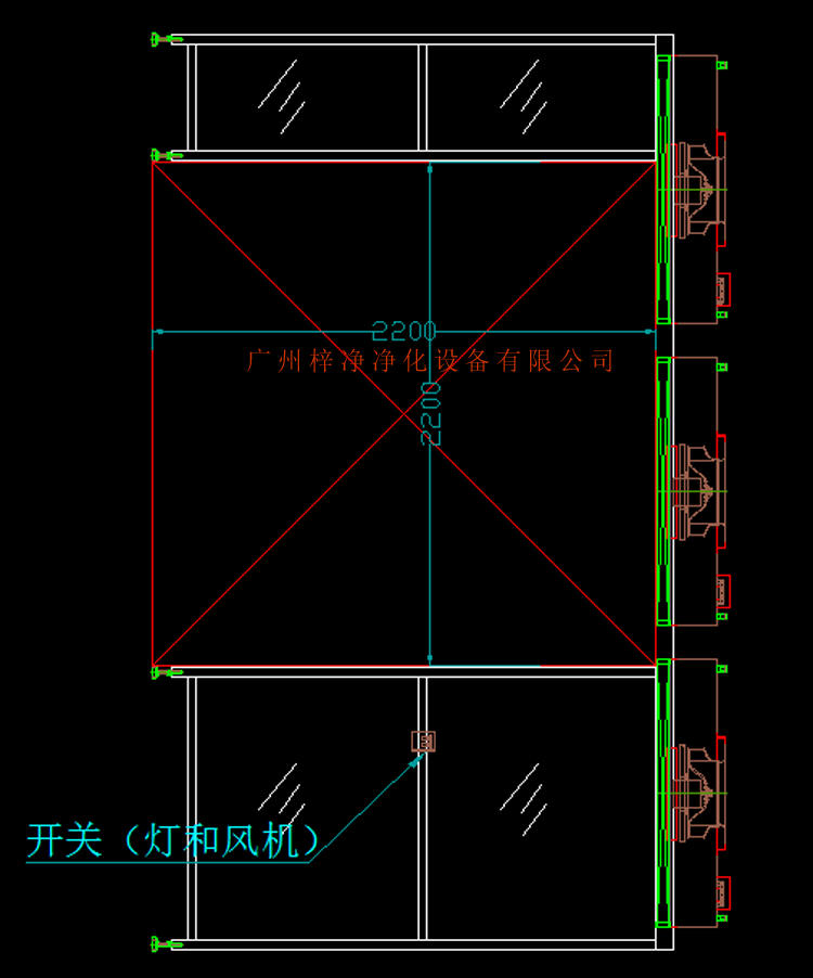 潔凈棚圖紙進(jìn)門(mén)面設(shè)計(jì)